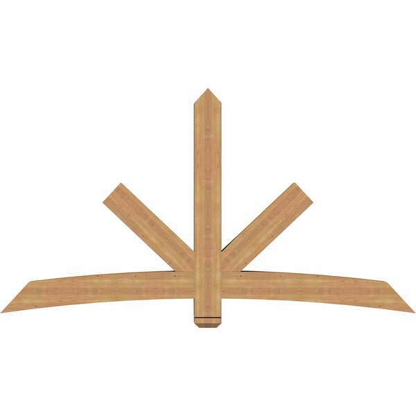 Ekena Millwork Alberta Smooth Timber Gable Bracket, Western Red Cedar, 84"W x 45"H x 5 1/2"D x 5 1/2"F, 13/12 Pitch GBW084X45X0606ALB00SWR - main